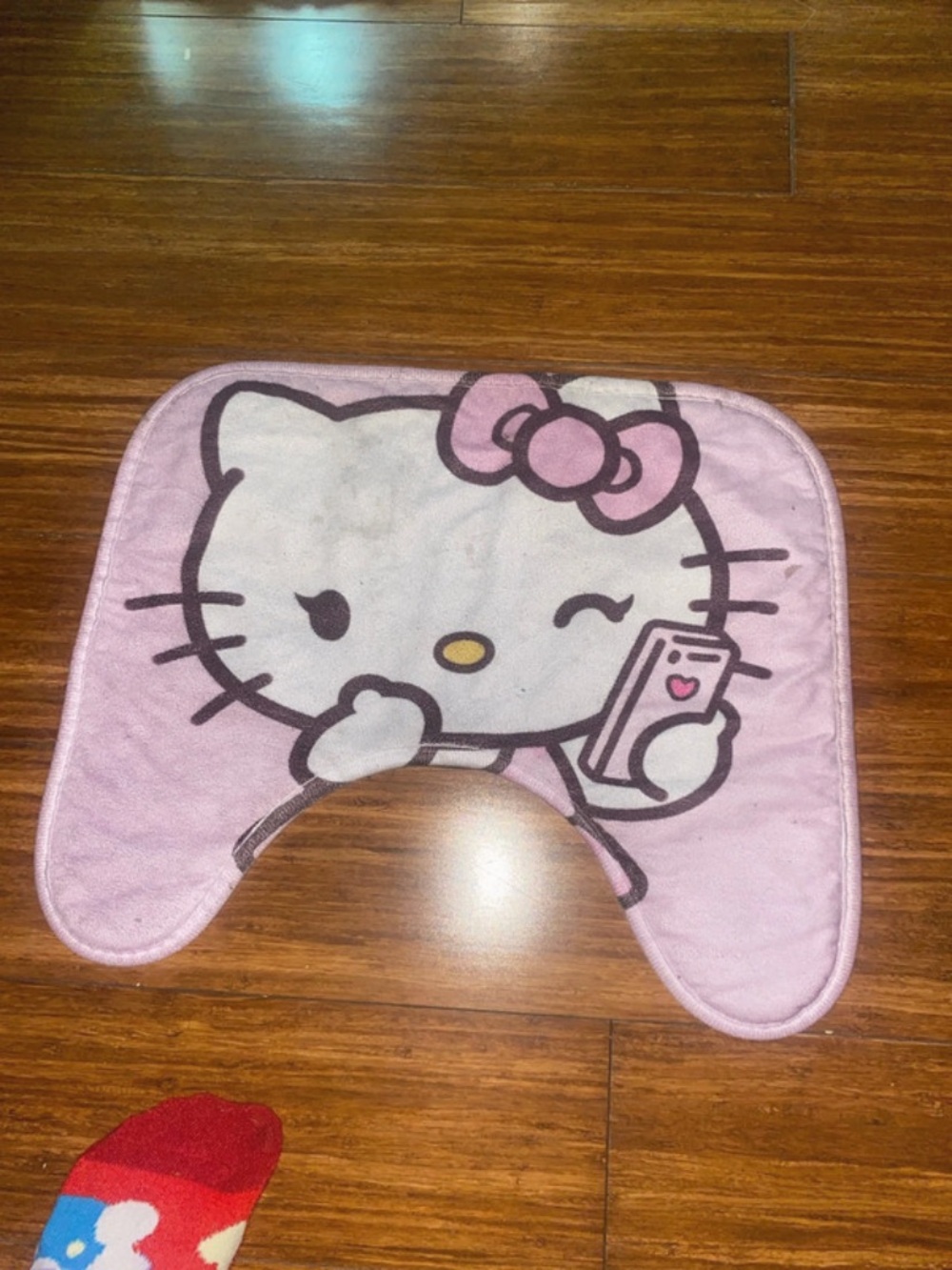 Hello Kitty Light Pink Character Toilet Rug